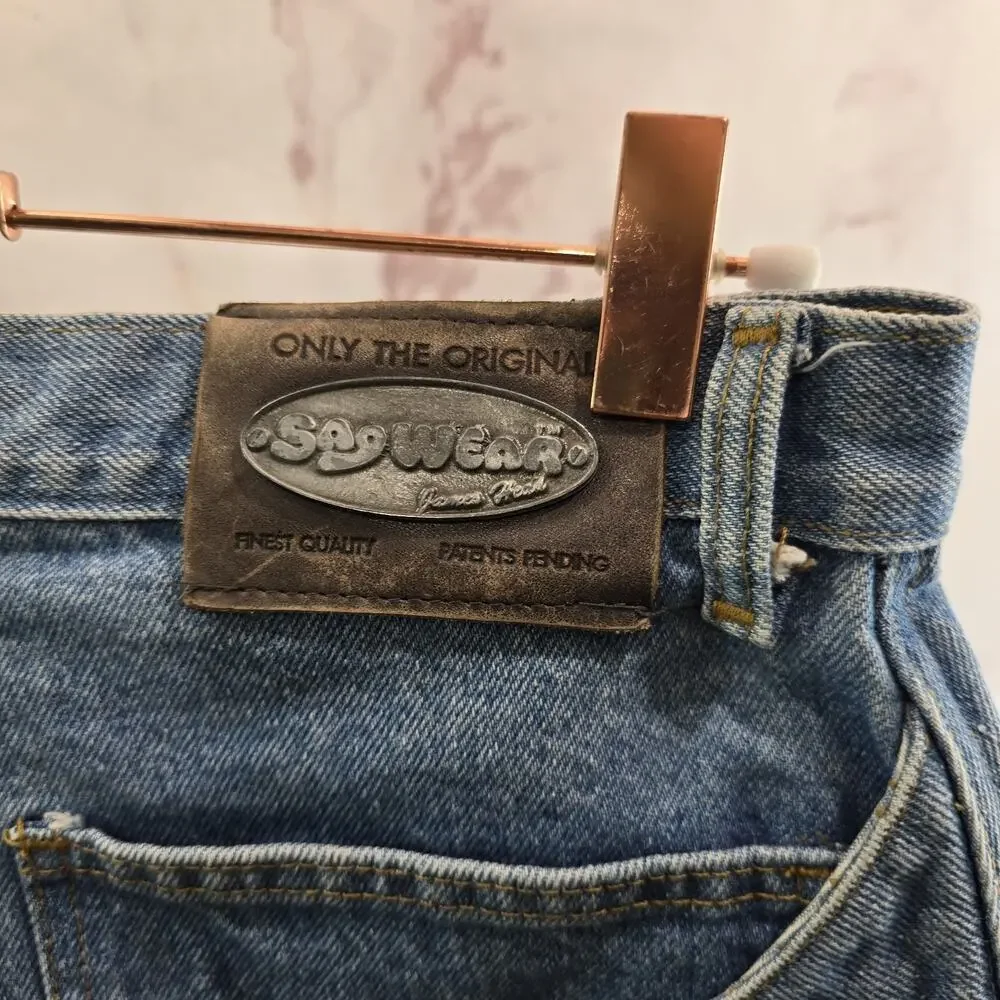Sagwear Shorts Womens 9 28 Vintage 90s Y2K Jean Denim High ICP Baggy Rare HTF